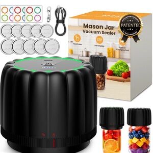 Mason Jar Vacuum Sealer - Black